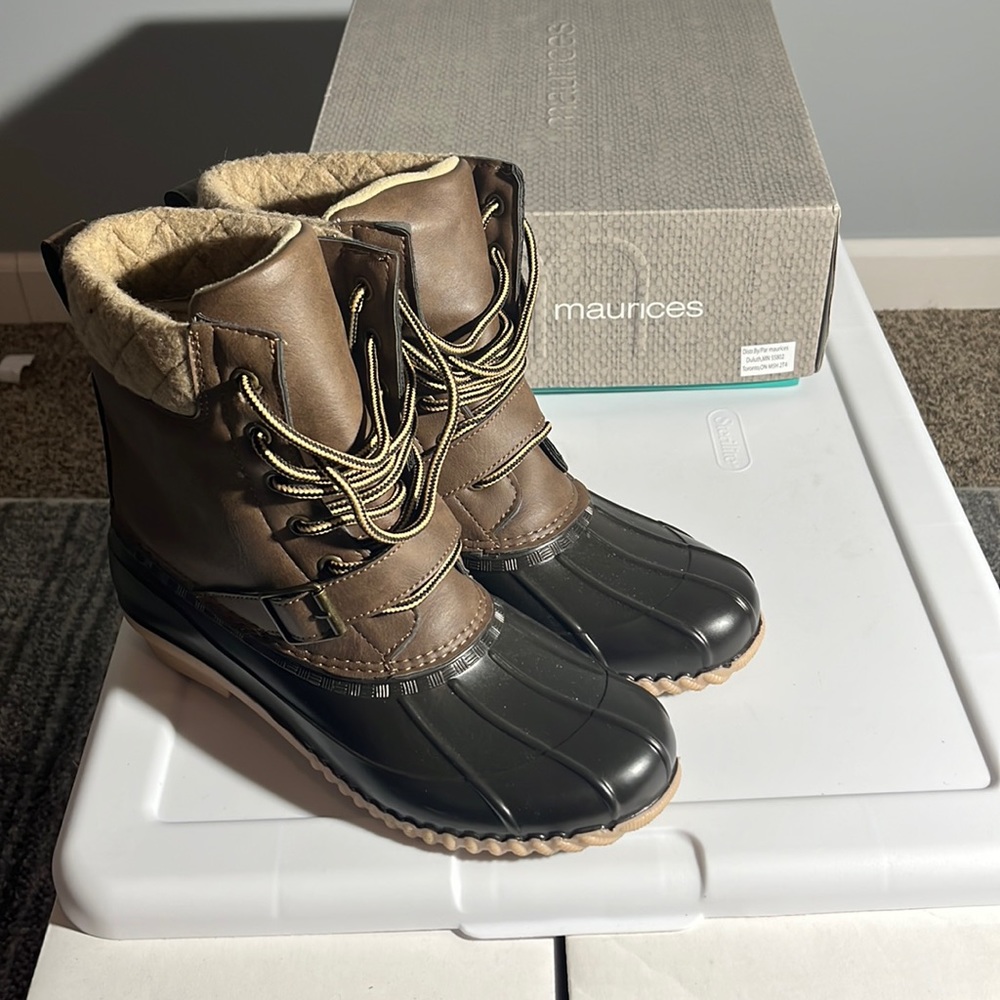 Maurices brown duck boots - size 8.5
